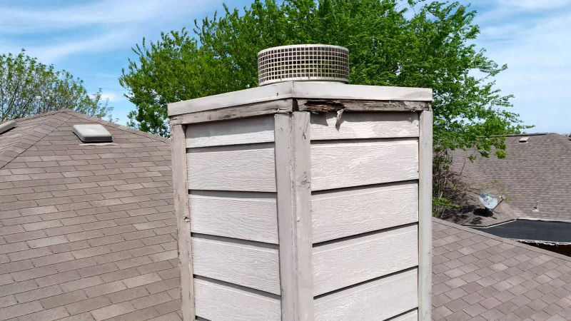 Rot on chimney chase trim