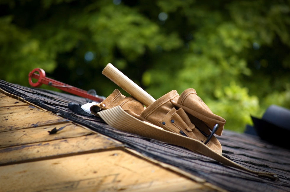 tools on roof